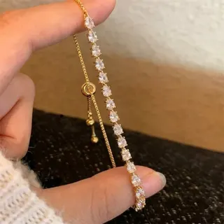 简约锆石抽拉手链