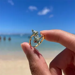 沙滩风魔鬼鱼戒指