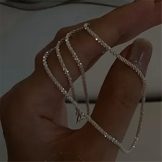 闪沙链满天星闪光裸链链条项链