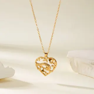 Regalo para el Día de la Madre, collar de cadena clavicular con colgante de corazón de mano grande sosteniendo mano pequeña, aleación bañada en oro blanco y oro de 18 quilates, colgante calado de lujo ligero, 40+5 cm ajustable, collar conmemorativo madre e hijo para regalar a mamá