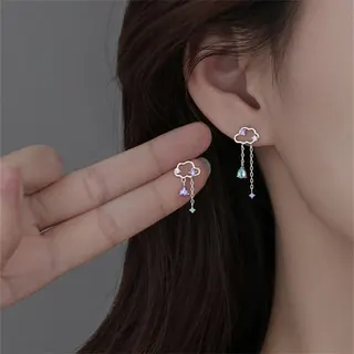 云朵流苏耳钉
